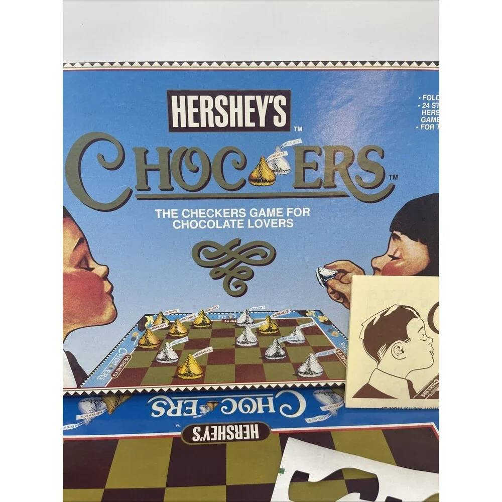 Vintage Hersheys Checkers Board Game Kisses 1991 - Rare For Chocolate Lovers